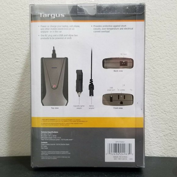 New Targus 100W Slim Power Inverter Auto‎ / Air - Picture 4 of 5